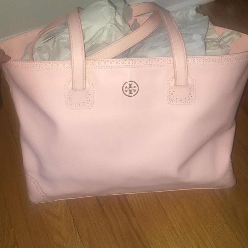 Tory Burch Pink Tote Purse EUC